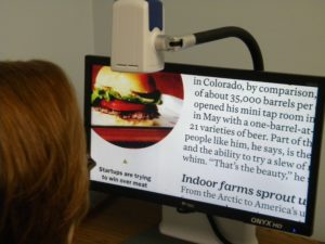 Desktop video Magnifiers Low Vision Aids